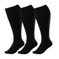 Wide Calf Compression Socks 15-20 mmHg (3 Pairs)