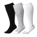 Wide Calf Compression Socks 15-20 mmHg (3 Pairs)