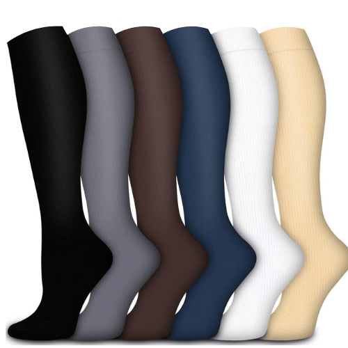 6 Pairs Work Compression Socks 15-20 mmHg (6 Styles) – Sockscompression