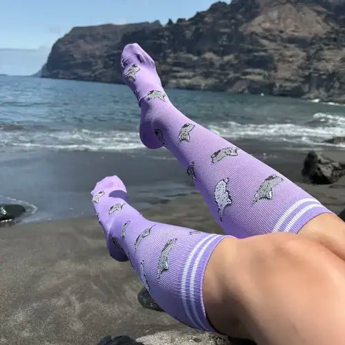 6 Pairs Happy Compression Socks 15-20 mmHg- style #630