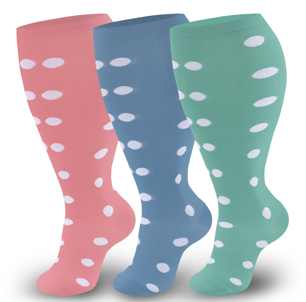 3 Pairs 2XL/4XL Wide Calf Compression Socks 15-20 mmHg- Style #336