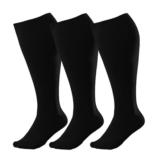 3 Pairs 2XL/4XL Wide Calf Compression Socks 15-20 mmHg- Style #315