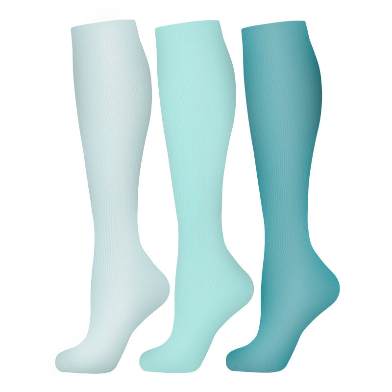 3 Pairs Simply Solid Compression Socks 15-20 mmHg- Style #311