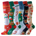 6 Pairs Christmas Compression Socks 20-30 mmHg- style #621