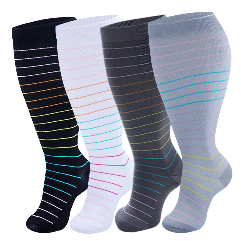 4 Pairs 2XL/4XL Wide Calf Compression Socks 15-20 mmHg- Style #402