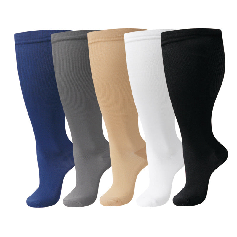 5 Pairs 2XL/4XL Wide Calf Compression Socks 15-20 mmHg- Style #511