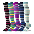 5 Pairs Happy Compression Socks 20-30 mmHg- Style #503