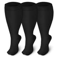 3 Pairs 2XL/4XL Wide Calf Compression Socks 15-20 mmHg- Style #321