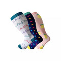 Happy Compression Socks Wide Calf 20-30 mmHg ( 3 Pairs)