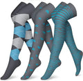 3 Pairs Thigh High Compression Socks 15-20 mmHg- Style #302