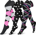 3 Pairs Thigh High Compression Socks 15-20 mmHg- Style #303