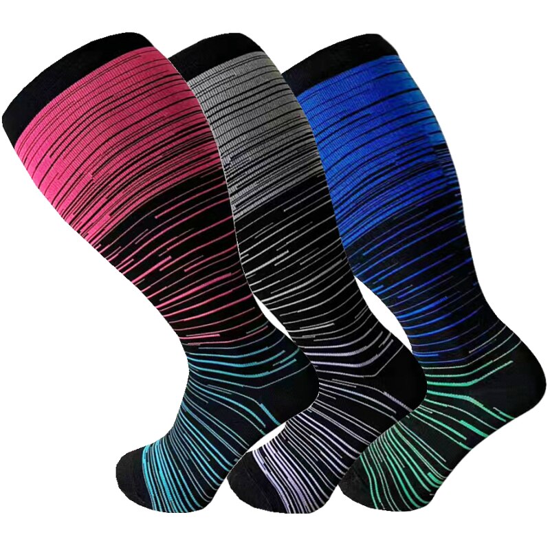 Fitness Compression Socks Wide Calf 20-30 mmHg (3 pairs) – Sockscompression