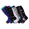 Happy Compression Socks Wide Calf 20-30 mmHg ( 5 Pairs)