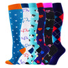Happy Compression Socks 20-30 mmHg ( 6 Pairs- 27 Styles)